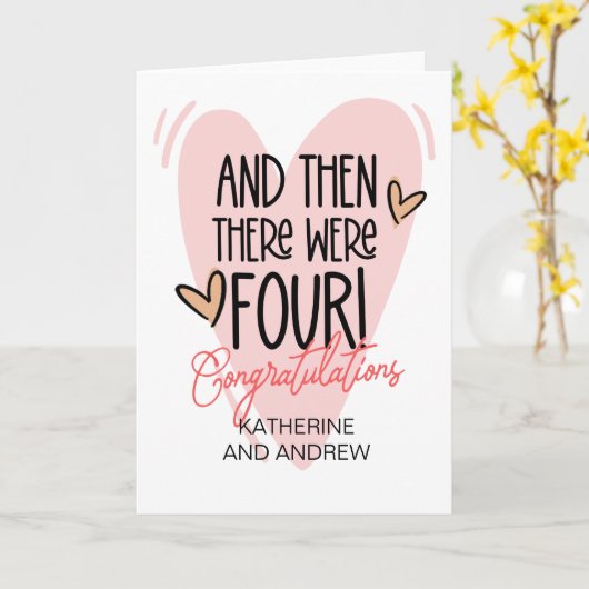 Neue Eltern Glückwünsche dann gab es drei Karte (Gelbe Blume)