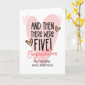 Neue Eltern Glückwünsche dann gab es fünf Karte (Gelbe Blume)