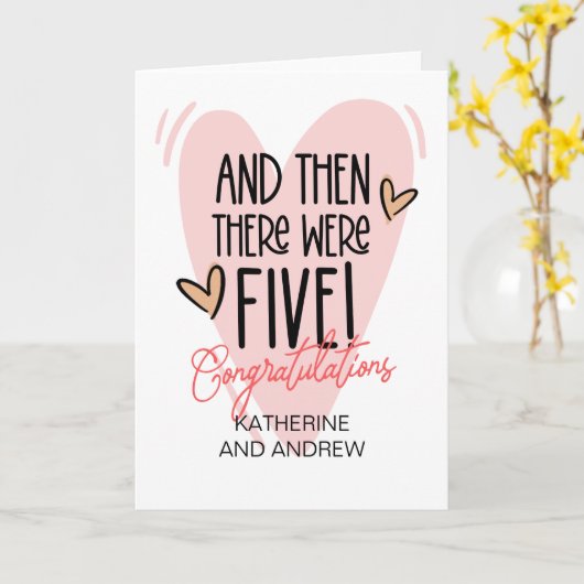 Neue Eltern Glückwünsche dann gab es fünf Karte (Gelbe Blume)