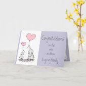 Neue Eltern gratulieren Niedlichen Elefanten Karte (Gelbe Blume)