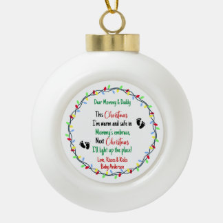 Neue Eltern Keramik Kugel-Ornament