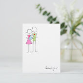 Neue Eltern mit Baby Boy - Danke Karte (Stehend Vorderseite)