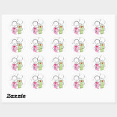 Neue Eltern mit Baby Girl - Round Stickers (Blatt)
