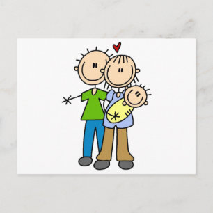 Neue Eltern mit Baby T-Shirts und Geschenken Postkarte