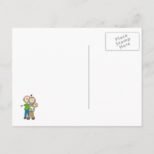 Neue Eltern Neue Baby-T - Shirt und Geschenke Ankündigungspostkarte (Rückseite)