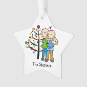 Neue Eltern und Baby Boy Holiday Ornament (Vorderseite)