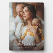 Neue Eltern und Baby-Foto Fotoplatte (Vorderseite)