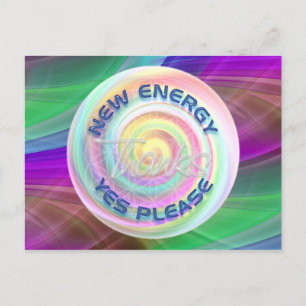NEUE ENERGIE - JA BITTE - DANKE POSTKARTE