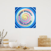 NEUE ENERGIE - JA BITTE - Wasser Poster (Küche)