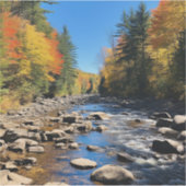 Neue England farbenfrohe Landschaft, Herbst, Aufkleber (Vorderseite)