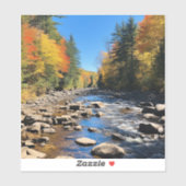 Neue England farbenfrohe Landschaft, Herbst, Aufkleber (Blatt)