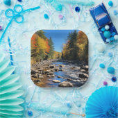 Neue England farbenfrohe Landschaft, Herbst, Pappteller (Party)