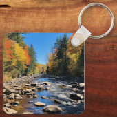 Neue England farbenfrohe Landschaft, Herbst, Schlüsselanhänger (Rückseite)
