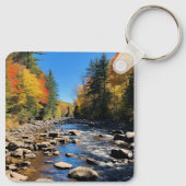 Neue England farbenfrohe Landschaft, Herbst, Schlüsselanhänger (Rückseite)