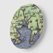 NEUE ENGLAND-KARTE 1677 GROßE WANDUHR (Winkel)