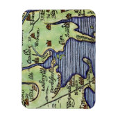 NEUE ENGLAND-KARTE 1677 MAGNET (Vertikal)