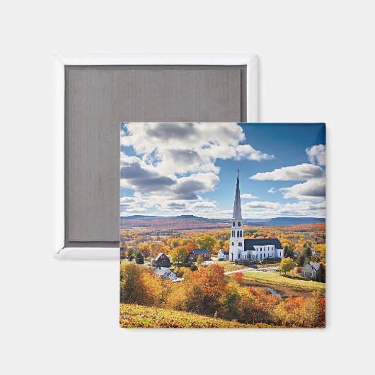 Neue England Landschaft im Herbst Magnet (Vorderseite/Rückseite)
