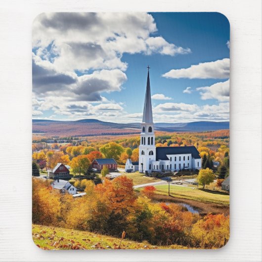 Neue England Landschaft im Herbst Mousepad (Vorne)