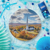 Neue England Landschaft im Herbst Pappteller (Party)