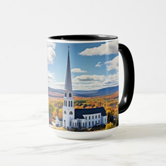 Neue England Landschaft im Herbst Tasse (VorderseiteRechts)