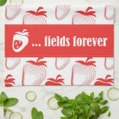 NEUE "Erdbeere… fängt für immer" Tee-Tuch auf Küchentuch (Gefaltet)