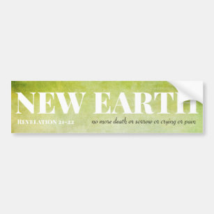Neue Erde: Kein Tod, kein Schmerz, kein Weinen ode Autoaufkleber