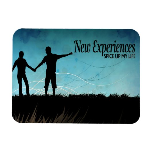 "Neue Erfahrungen" Motivation Affirmation Flexibel Magnet (Horizontal)