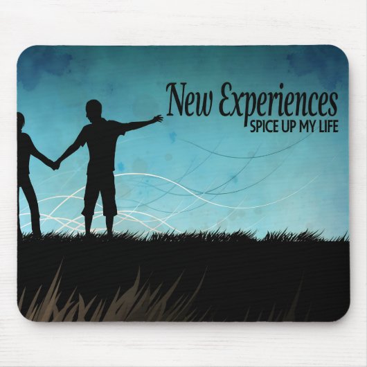 "Neue Erfahrungen" Motivation Affirmation Mousepad (Vorne)
