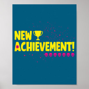 Neue Errungenschaft - lustiger Videospieler Gamer- Poster