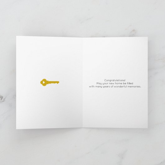 Neue Erwärmung des Hauses Glückwünsche Karte (Innenseite)