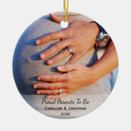 Neue Erwartung, dass Eltern ein einfaches klassisc Keramik Ornament