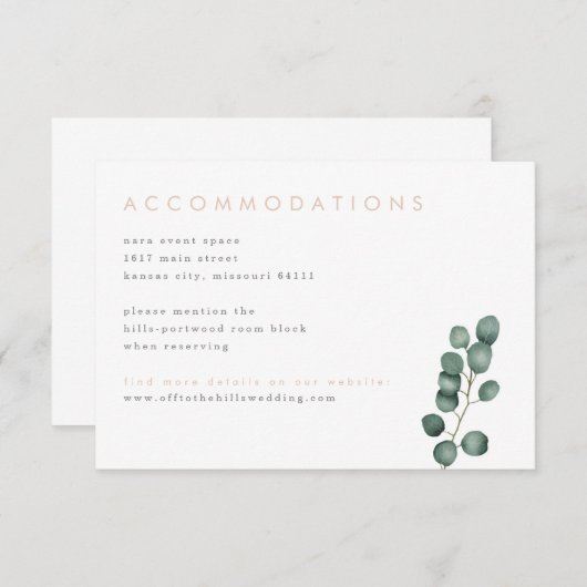 Neue Eukalyptus Grüne Karte (Vorne/Hinten)