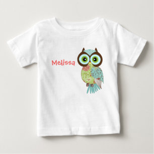 Neue Extravagante Funky Owl Säugling T-Shirt