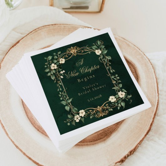 Neue Fantasy-Buchliebhaber-Hochzeitsdusche Serviette