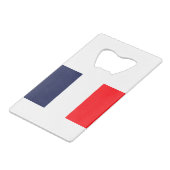 Neue Farbe der französischen Flagge Geldbeutel Flaschenöffner (Rückseite Schrägansicht)