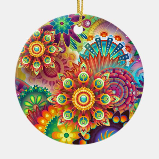 Neue farbenfrohe Abstrakte Background Keramikornament (Vorne)