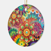 Neue farbenfrohe Abstrakte Background Keramikornament (Links)