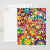 Neue farbenfrohe Abstrakte Background Postkarte (Vorne/Hinten)