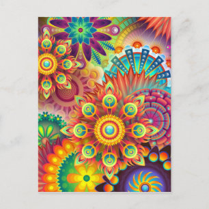 Neue farbenfrohe Abstrakte Background Postkarte