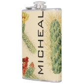 Neue farbenfrohe Cactis personalize Name Flask Flachmann (Links)