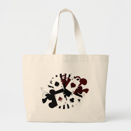 Neue FarbeVintage Asse Jumbo Stoffbeutel (Vorne)