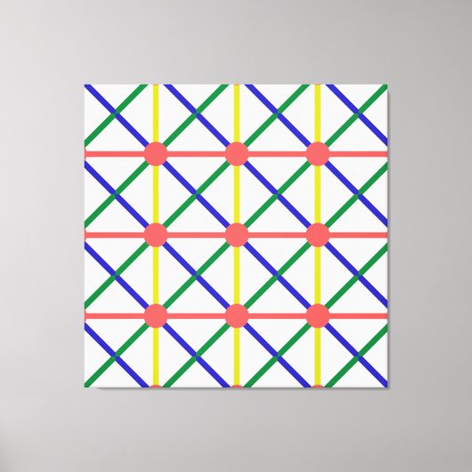 neue Farbkreise, Quadrat und Rechteck, Muster Leinwanddruck (Vorderseite)