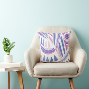 Neue Fish Head Blätter Jazz Funk Lila Pink Blue Kissen