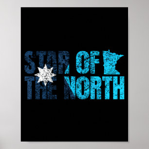 Neue Flagge des Bundesstaates Minnesota Mn Stern d Poster