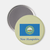 Neue Flagge des Staates Hampshire Magnet (Vorderseite/Rückseite)
