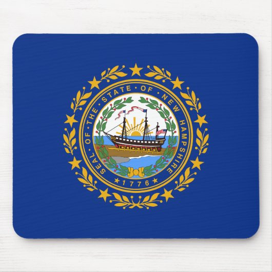 Neue Flagge des Staates Hampshire Mousepad (Vorne)