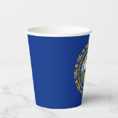 Neue Flagge des Staates Hampshire Pappbecher (Vorderseite)