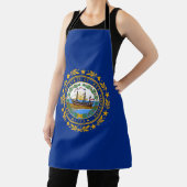 Neue Flagge des Staates Hampshire Schürze (InSitu)