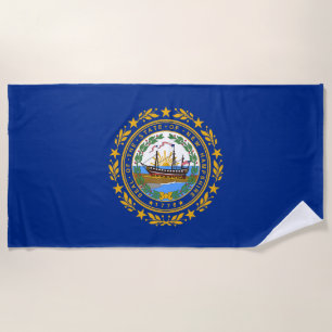 Neue Flagge des Staates Hampshire Strandtuch