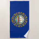 Neue Flagge des Staates Hampshire Strandtuch (Vorderseite)